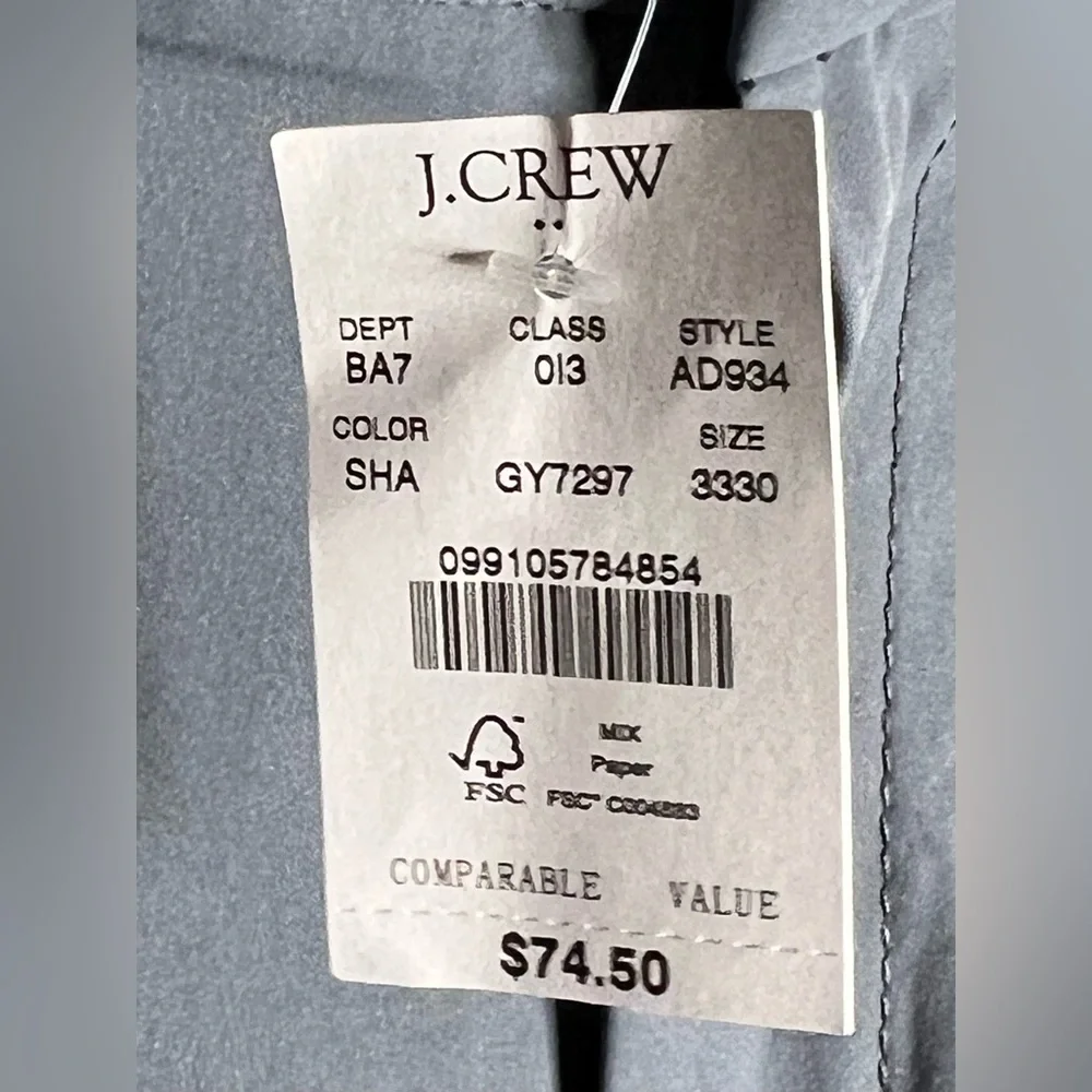 J.CREW Factory NWT Thompson Flex Tapered Pant 33X30
